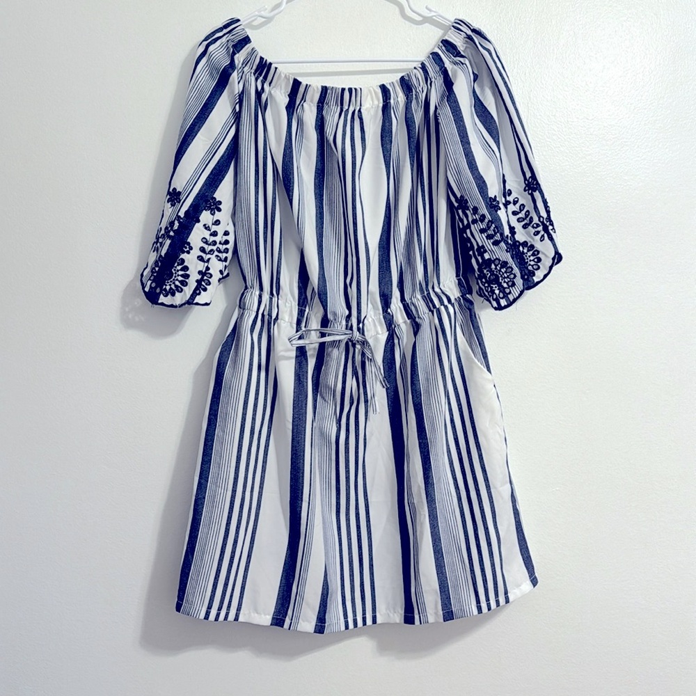 Xl striped short sleeved midi dress-used